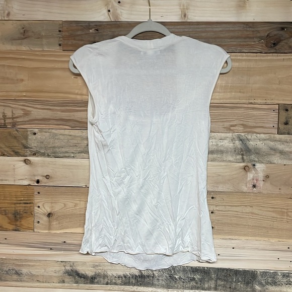 Banana Republic size Medium Ivory Color Draped Soft Stretchy Sleeveless Tank Top - Picture 6 of 6